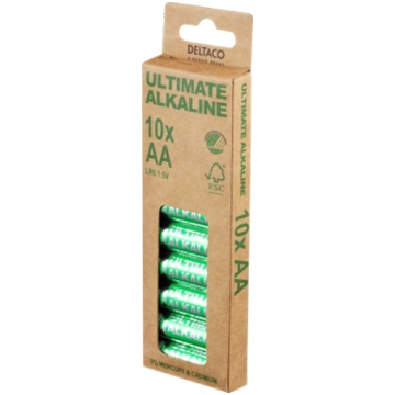 AA LR6 baterijas 1.5V Deltaco Ultimate Alkaline ie