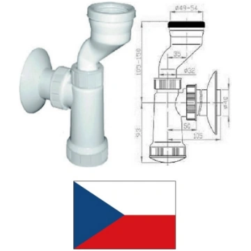 Sifons pisuāram DN40 ESO0341, DN40 6850042