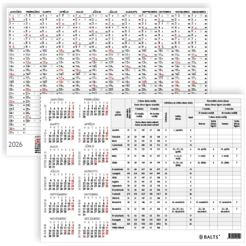 Tabulkalendārs Simple A4 2026 BE00060000