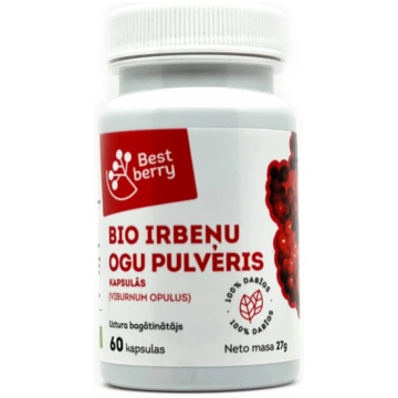 Best Berry BIO IRBEŅU OGU PULVERIS kapsulās N60