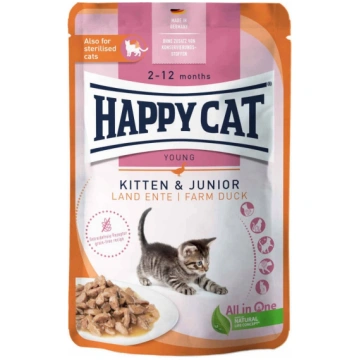 Happy Cat Kitten amp; Junior Farm Duck mokra karma