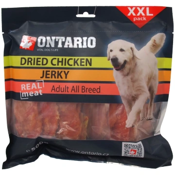 Gardums suņiem – Ontario Dry Chicken Jerky, 500 g