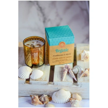 Candela con frammenti di Frankincense & Mirrha Cer