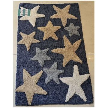 Art Deco Non-slip Bath Mat "Star" 50x85 cm 3 varia