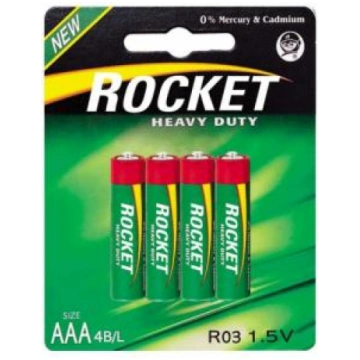 Baterijas AAA LR03 1.5V Heavy Duty 4gab.Rocket RCT