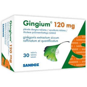 Gingium, 60 apvalkotās tabletes