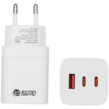 Extradigital Charger EXTRA DIGITAL GaN 2x USB Type