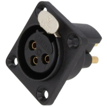 Connector: XLR; socket; female; 5A; PIN: 3; sealed