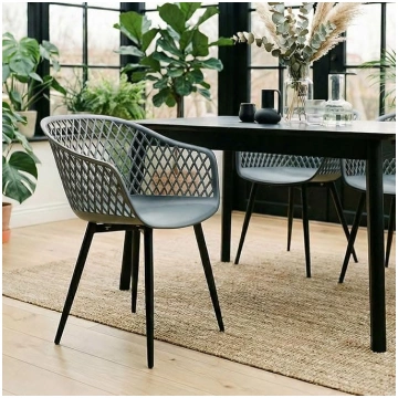 IDIMEX Madeira Garden Chairs Set of 4, Anthracite 