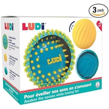 LUDI 3 sensoro bumbiņu komplekts - zils ANEB0F9L7N