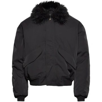 Weekday - Loose Bomber Jacket With Faux-Fur Collar