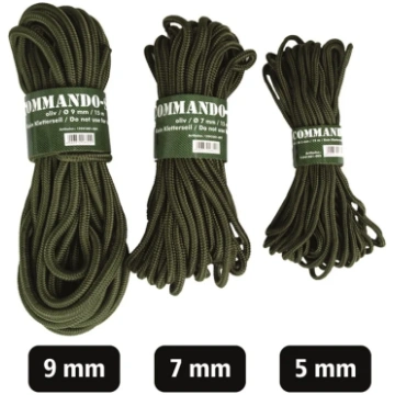 MIL-TEC COMMANDO VIRVE (15M) - 9mm, Olīvzaļa