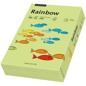 Papīrs RAINBOW 160g/m2 A4 250lp salātu zaļš Nr.74 