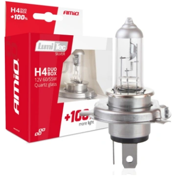 Halogen spuldze H4 12V 60/55W LumiTec SILVER +100%