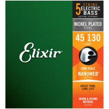 Elixir Nanoweb 45-130 basģitāras stīgas
