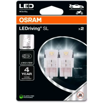 LED spuldzes W21 / 5W, 1W, 6000K, 12V, LEDriving S
