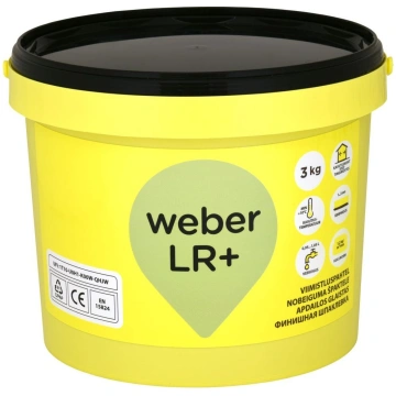 Špaktele nobeiguma WEBER LR+ balta 1-5mm 3kg 47411