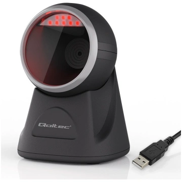 Qoltec 1D, 2D barcode and QR code scanner, station