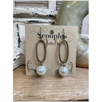 Scooples Jewelry Bronze Pearl - Earrings