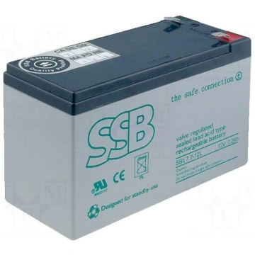 Re-battery: acid-lead | 12V | 7.2Ah | AGM | mainte