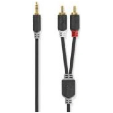 NEDIS Kabelis Nedis AUX 3.5mm 2x RCA 5m Galda lamp