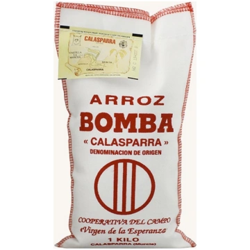Bomba rice (arroz), DO Calasparra, from Murcia, ba