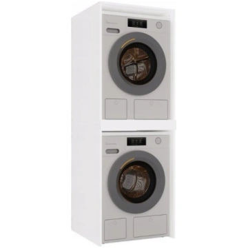POLA TWIN WHITE WASHING MACHINE AND DRYER CABINET 