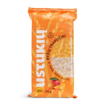 Rīsu galetes USTUKIU ar mango glazūru 90g - 1