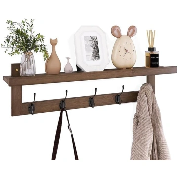 SMIBUY Mēteļu āķīši ar plauktu pie sienas, 74 cm i