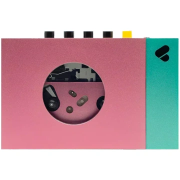 WE ARE REWIND Pink & Green Cassette Player Edith