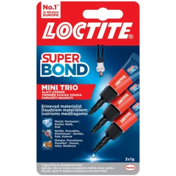 Līme Loctite Super Bond Mini Trio 3g