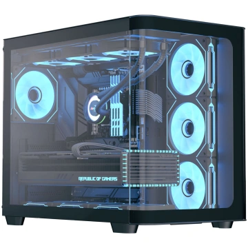 P500C PC Case, Mid Tower, ATX, Tempered Glass - Bl
