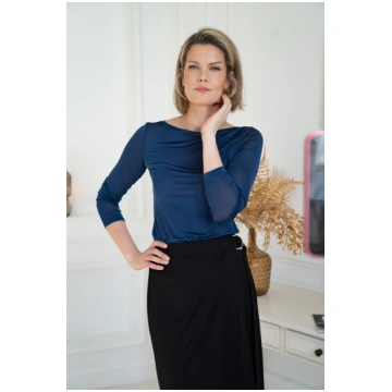 Zīda tops CLEO- zils