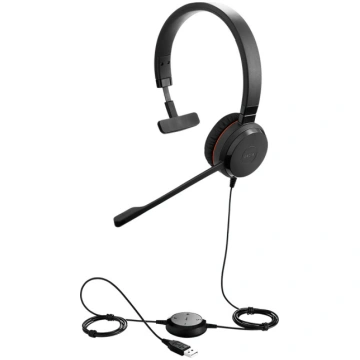 JABRA Evolve 20 SE, Mono UC, USB C/A adapter, Leat
