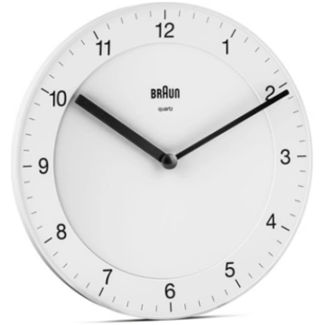 Braun BC 06 W Quartz wall clock analog white 67077