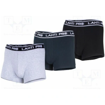 Boxer shorts; Size: L; black,navy blue,grey; 3pcs.