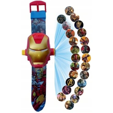 Pulkstenis ar projektoru Avengers Ironman, 24 attē