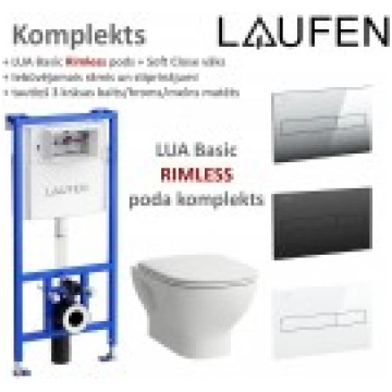 Komplekts Laufen LUA Basic Rimless pods + SC vāks 