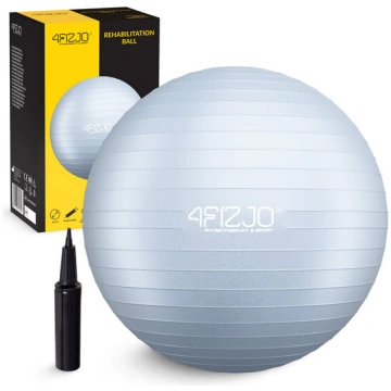Vingrošanas bumba 4FIZJO, 55 cm, pelēks, fitness b