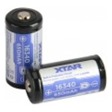 Xtar 16340 Rechargeable CR123A 650mAh 1.95A 3.7V L