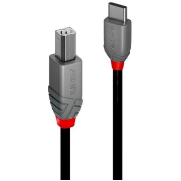 Lindy 36941 USB 2.0 Type-C to Type-B Cable 1m
