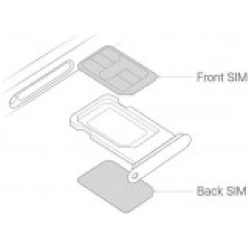SIM card holder for iPhone XR DUAL SIM White ORG 4