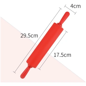 Plastic Handle Rolling Pin Non-Stick Silicone Knea