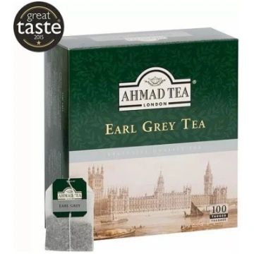 Tējas maisiņi Ahmad Earl Grey 100 x 2 g — melnā tē
