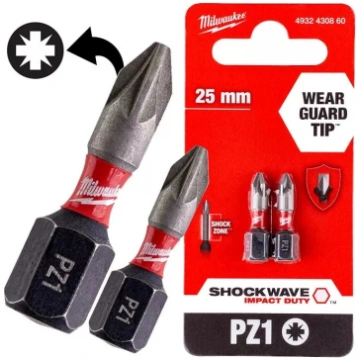 Skrūvgrieža uzgaļu komplekts SHOCKWAVE IMPACT DUTY