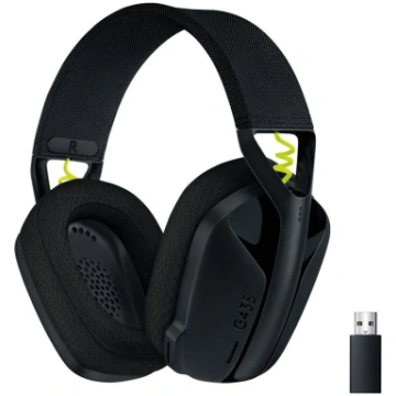 Bezvadu spēļu austiņas Logitech G435, melna krās
