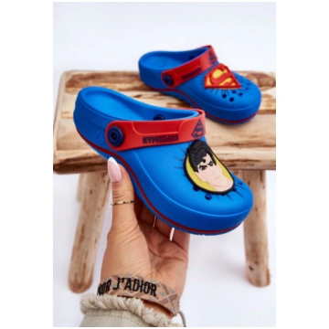 Bērnu crocs stila čības Superman Grendene Kids JJ3