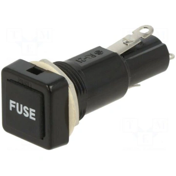 Fuse holder | 6.3x32mm | 10A | 250VAC | on panel |