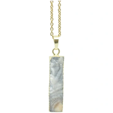 Druse pendant of rectangular Agate MineralsClub