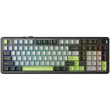 "Gasket" tastatūra F99 Pro black+grey+green, GrayW